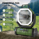 Odoland 30000mAh Camping Fan with LED Lantern, Rechargeable Battery Fan — 4