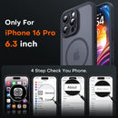 TOCOL for iPhone 16 Pro Case, Compatible with MagSafe, Black photo 2