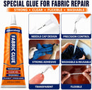 120 ML Fabric Glue Permanent for Clothing Repair, Washable, Dry Clear — 3