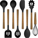 Silicone Cooking Utensil Set, Umite Chef 8-Piece Kitchen Utensils Set with Natural Acacia Wooden… — 1