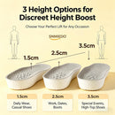3Pairs Height Increase Insoles - Invisible Heel Lift Inserts for Men & Women, Shock Absorption Elevator Shoe Pads with Arch Support, Boost Height 1.5/2.5/3.5cm for Sneakers Boots Shoes — 3