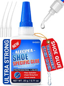 ALECPEA Shoe Glue for Sole Repair, Thin Clear Adhesive, 20g with 3 Tips — 1