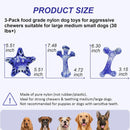 YINEYA Dog Toys for Aggressive Chewers, 3-Pack Tough Dog Chew Toys