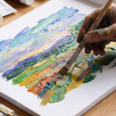 Prudiut Canvas Paper Pad 9x12 in, 25 Sheets, 200 GSM, Glue Bound | 9”x12” — 4