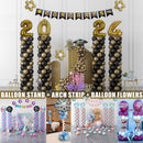 Balloon Column Stand Kit Set of 4, 7ft Height Adjustable Balloon Arch Kit with 2 Ballon Garland Strip, Metal Telescopic Pillar Balloon Stand, Birthday Party, Graduation, Halloween Decorations — 4
