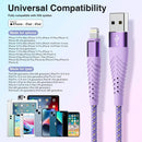iPhone Charger Fast Charging Lightning Cable 6FT 3Pack[Apple MFi Certified] Long iPhone Charger Cord Nylon Braided USB Cable Compatible with iPhone 14/13/12 Pro Max/12Pro/11 8