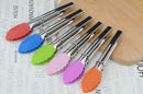 HINMAY Small Tongs with Silicone Tips 7-Inch Mini Serving Tongs, Set of 6 — 5