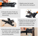 XOOL Revolving Punch Plier Kit, Leather Hole Punch Set for Belts, Watch Bands, Straps, Dog Collars, Saddles, Shoes, Fabric, DIY Home or Craft Projects, Heavy Duty Rotary Puncher, Multi Hole Sizes Make | Upgrade — 7