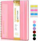 Spiral Notebook Journal 8.5” x 11”, A4 Large Pink Notebooks for Women Men, College Ruled Lined Journal, 100 GSM Paper, Plastic Hardcover Spiral Bound Journals for Work School Note Taking Business — 1
