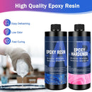 KISREL Epoxy Resin Kit for Beginners, 32oz Resin Kit with Coaster Molds — 4