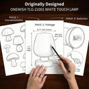 ONEWISH Small Bedside Lamp for Bedroom, 3-Way Dimmable Touch Control, 600 Lumen Bright Opal Glass Shade, 7.5 Inch… — 6