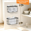 FAMNONE 2-Pack Adhesive Cabinet Door Organizer, 5.9" Inside Cabinet Storage — 2