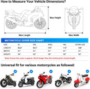 Favoto Motorcycle Cover Waterproof Outdoor Motorcycle Cover Heavy Duty