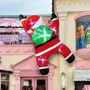 6FT Christmas Inflatables Outdoor Decorations Joy Hanging Santa Claus Gift Bag, Very Bright LED Lights Blow Up Giant Christmas Decor for Indoor Yard Outside Fall Vacation Holiday Party Lawn — 1