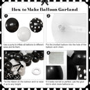Black White Polka Dot Balloon Arch Kit, Coquette Birthday | White Black — 5