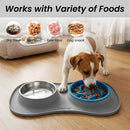 YINEYA 3 in 1 Slow Feeder Dog Bowls,Dog Water Bowl,Cat and Dog Food Bowl — 6