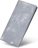 Bveyzi Ultra Slim Thin Leather RFID Blocking Credit Card Holder Bifold Clutch Wallets for Women - Frosted Gray - Vegan Leather — 1