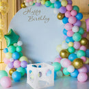 Auihiay 12 Holes Balloon Sizer Cube Box, Collapsible Plastic Balloon Sizer | White — 6