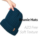 FURTALK Winter Hats for Women Fleece Lined Beanie Knit Chunky Womens Snow Cap - Dark Blue — 4