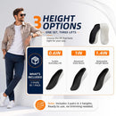 3 Pairs Height Increase Insoles for Men and Women - Comfort Height Booster Insoles with U-Shaped Heel Support - Breathable Steppers Insoles for Comfort and Confidence - 0.6IN & 1IN & 1.4IN - Black — 6