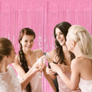 20 Pack Backdrop Party Decorations Pink Tinsel Curtain Party Backdrop Foil Fringe Birthday Decorations Photo Booth Streamer Backdrop Pink Theme Bachelorette Graduation Party Decorations | Pastel Pink | 39.4"w X 78.7"l (Pack of 20) — 6