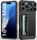BXYJY for iPhone 16 Pro Max Case Wallet, Card Holder (4-5 Cards), Black — 1