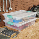 Sterilite Clip Box, Stackable Clear Plastic Bins- Large, 6-Pack — 4