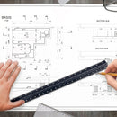Engineer Scale Ruler, Imperial Measurements 12'' | Black-E — 5