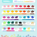 14000Pcs Pony Beads Kit, 40 Colors Rave Kandi Beads Bracelet Making Kit — 4