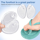 3 Pair Self-Adhesive Silicone Gel Forefoot Cushions Grip Pads Non Slip Pain Relief Sandal Insoles For Thong Slipper Protectors Toe Posts Protectors For Women Men (Transparent) — 8