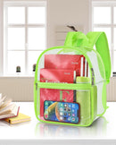 Paxiland Clear Backpack Stadium Approved, 12x10.5x6 Inches Clear Bag | Green-standard — 7