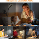 Woputne Desk Lamp Clip on Light for Bed Book Reading (Black) — 3