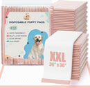 XXL Dog Pee Pads 36"x36" Extra Large Pink Puppy Pads, 6-Layer Super Absorbent…