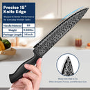 Gourmetop 3PCS Kitchen Knife Set with Cover, Sharp Black Knives for Cooking — 2