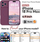 Vooii Magnetic for iPhone 18 Pro Max Case 6.9" Silicone, Burgundy — 2
