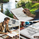Mofuny Mixed Media Sketchbook 8.5 x 11, 50 Sheets - 110lb/180gsm Painting Paper Pad | Paint Paper for Acrylic Painting, Watercolor Notebook, Gouache, Oil, and Colored Pencils, Art Supplies for Adults. | Burgundy | 11" x 8.5" (Pack of 1) — 8