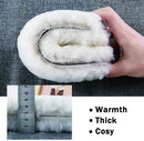 Bacophy 2 Pairs Genuine Thick Sheepskin Fleece Insoles for Women, Premium Warm Fluffy Wool Replacement Cozy Breathable Inner Soles for Shoes Boots Slippers Women Size 10 - White — 4