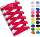 Booyckiy No Tie Elastic Shoelaces for Kids, Adults, Adjustable Tieless Shoe Lace | Red — 1