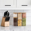 ComSaf Glass Pantry Storage Containers (0.7Qt/1.2Qt/1.6Qt) Set of 6, Square