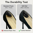 Dr. Shoesert Soft Gel Heel Grips for Shoes Too Big (4 Pairs + Shoehorn) - Black — 2