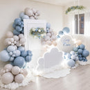 Dusty Blue Balloons, 60 PCS 12 Inch Fog Slate Pastel Blue White Sand Cream Beige Gray Latex Balloon for Baby Boy Shower Bridal Shower Wedding Bachelorette Gender Reveal Birthday Party Decorations — 4
