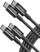 Anker USB C to USB C Cable, 60W Fast Charging Cable (2-Pack, 6 ft, Black) photo 1