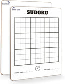 SCRIBBLEDO Dry Erase Sudoku for Kids Sudoku Puzzles for Adults All Ages 9”x12” White Board Easy Hard Sudoku Math Educational Game Whiteboard — 1