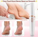 Electric Callus Remover for Feet, ZABOUL Electric Foot Filer Rechargeable Pedicure Tools Foot Grinder Smooth Pedicure Wand Feet Care for Removes Dry Hard & Dead Skin Ideal Gift - White — 3