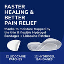 Dr. Scholl’s Blister Pain Relief Complete Kit, 12 ct - The Only Blister Treatment with an Active Pain Reliever, Seal & Heal Bandages with Hydrogel Technology, Blister Pads, 4% Lidocaine to Numb Pain | 12 Count (Pack of 1) — 5