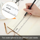 EBOOT 2 Pcs Clear Plastic Ruler Straight Ruler for School, 12 Inch — 4