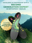 Hiking Boot Insoles for Men & Women - Arch Support Inserts - Lime — 7