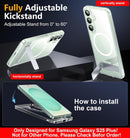 SPIDERCASE for Samsung Galaxy S25 Plus Case, Built-in Stand, Clear — 2