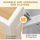 Dog Playpen Indoor,Puppy Playpen,White 23.6" H, 8 Panels — 4