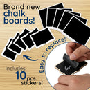 Mini Chalkboard Signs, 20 Pack Framed Small Chalk Board Food Labels with Easel Stand for Party Buffet or Wedding Celebration, Wooden Blackboard as Place Cards for Table Setting or Numbers — 3